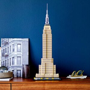 LEGO Architecture Empire State Building 21046 New York City Skyline Architecture Model Kit for Adults and Kids, Build It Yourself Model Skyscraper (1767 Pieces)