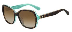 kate spade new york karalyn/s havana/brown gradient polarized one size