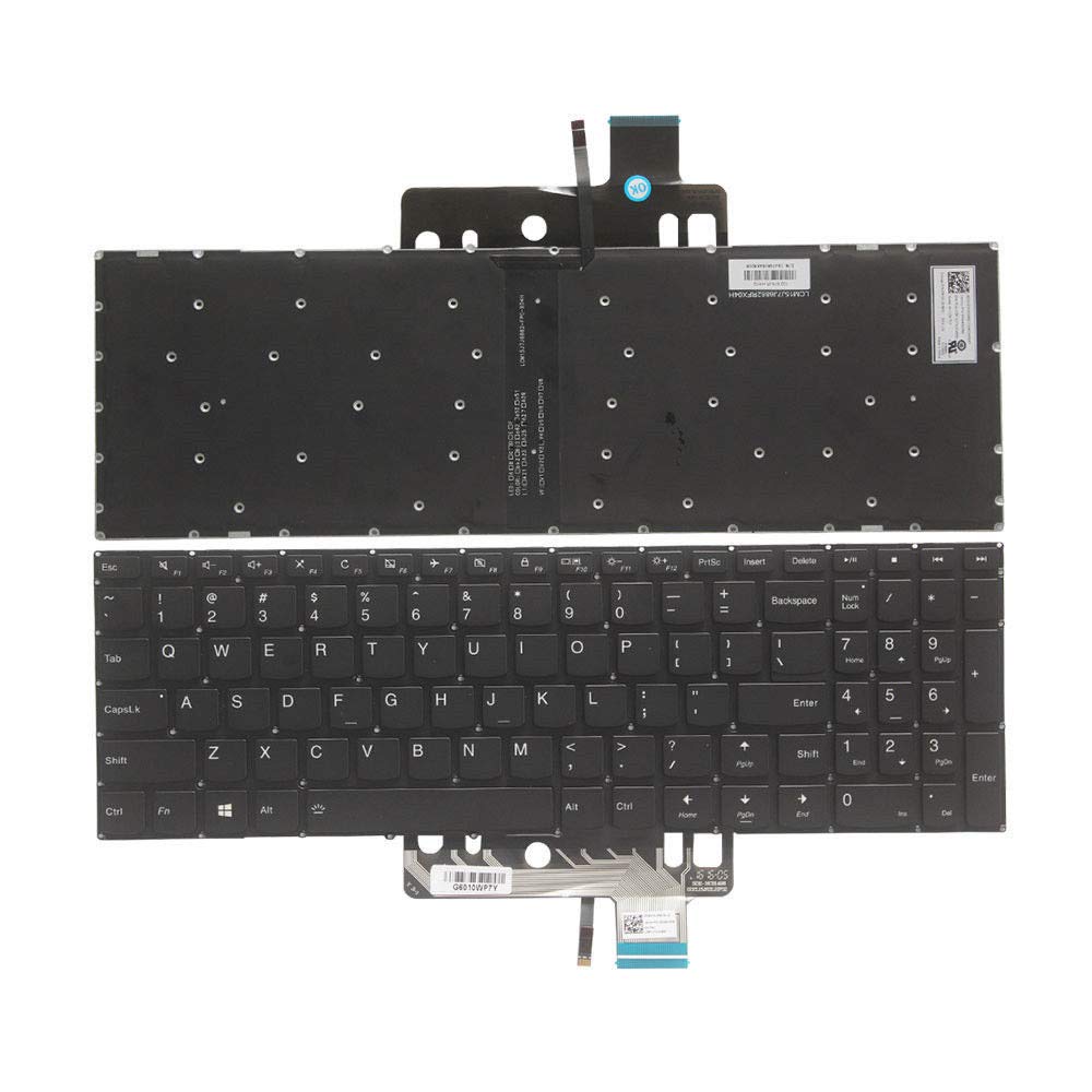 New US Black English Backlit Laptop Keyboard (Without palmrest) Replacement for Lenovo Flex 4-15 4-1570 4-1580 80SB Ideapad 310s-15isk 310s-15ikb 510-15IKB 510-15ISK Light Backlight