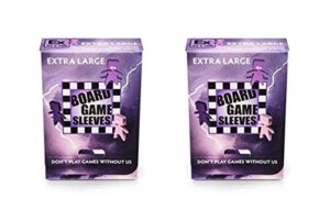 2 packs arcane tinmen non-glare board game sleeves 50 ct extra large size card sleeves individual pack