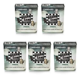 5 packs arcane tinmen non-glare board game sleeves 50 ct standard size card sleeves value bundle!