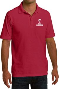 ford shelby cobra pocket print pique polo, red 4xl