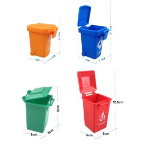 Nuanmu Trash Can Toy Kids Push Toy Vehicles Garbage Can 2 Style of 6 Colors