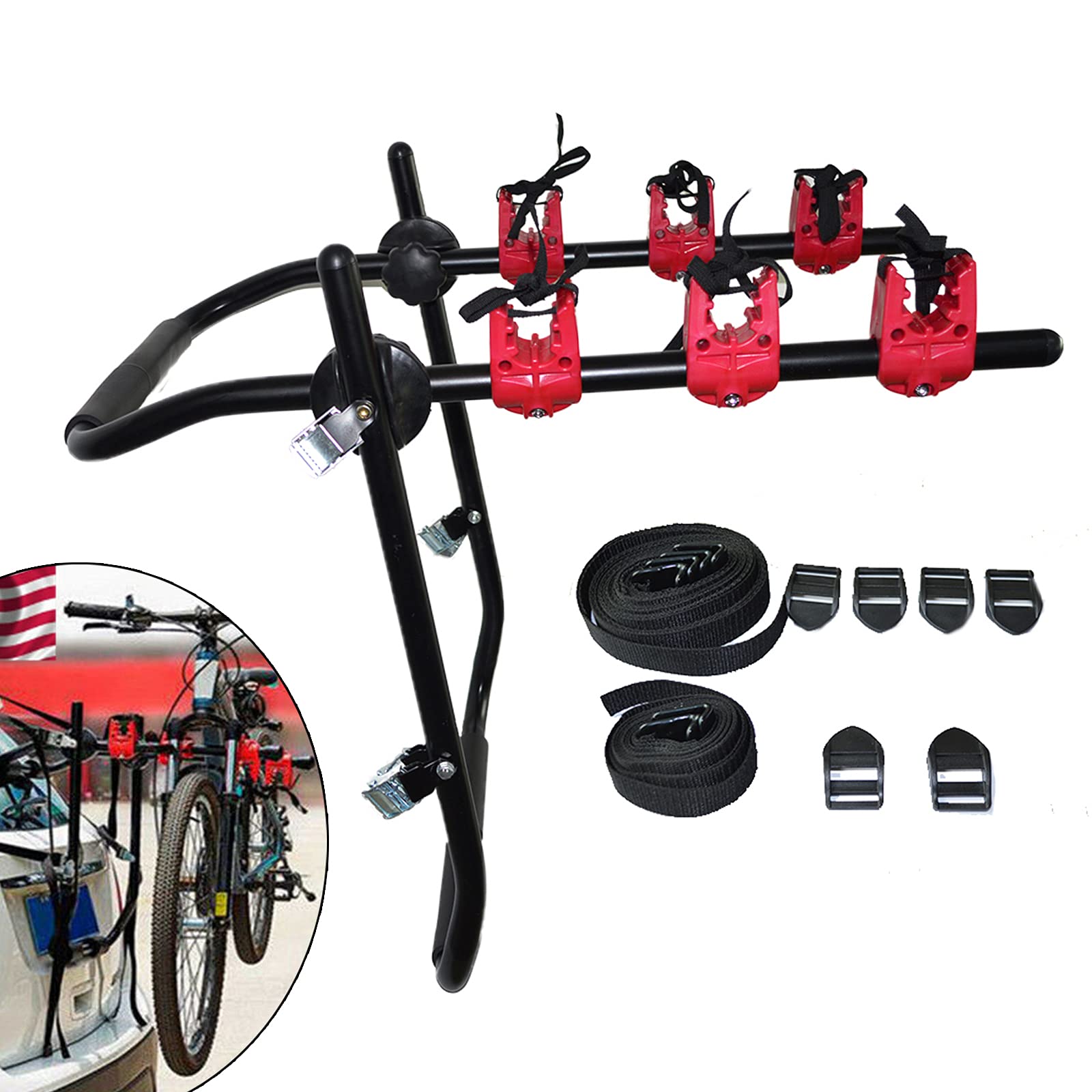 3 Bicycle Bike Rack Auto Hitch Mount Car SUV Truck Carrier Van for 3 Bikes