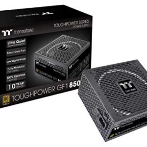 Thermaltake Toughpower GF1 850W 80+ Gold SLI/ CrossFire Ready Ultra Quiet 140mm Hydraulic Bearing Smart Zero Fan Full Modular Power Supply 10 Year Warranty PS-TPD-0850FNFAGU-1