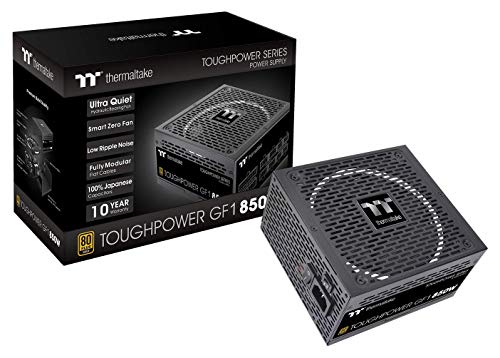 Thermaltake Toughpower GF1 850W 80+ Gold SLI/ CrossFire Ready Ultra Quiet 140mm Hydraulic Bearing Smart Zero Fan Full Modular Power Supply 10 Year Warranty PS-TPD-0850FNFAGU-1