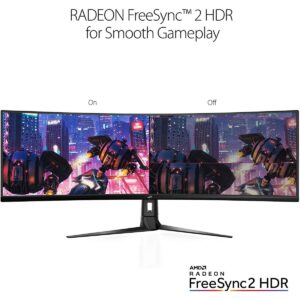 Asus ROG Strix XG49VQ 49” Curved Gaming FreeSync Monitor 144Hz Dual Full HD HDR Eye Care with DP HDMI Black