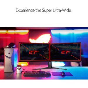 Asus ROG Strix XG49VQ 49” Curved Gaming FreeSync Monitor 144Hz Dual Full HD HDR Eye Care with DP HDMI Black