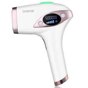 permanent hair removal for women & men, imene 500,000 flashes ipl permanent hair removal & upgrade ice compress - home use hair remover on bikini line, legs, arms, armpits - more safe and comfortable