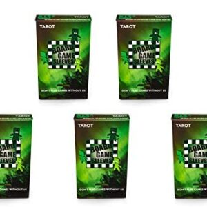 5 Packs Arcane Tinmen Non-Glare Board Game Sleeves 50 ct Tarot Size Card Sleeves Value Bundle!