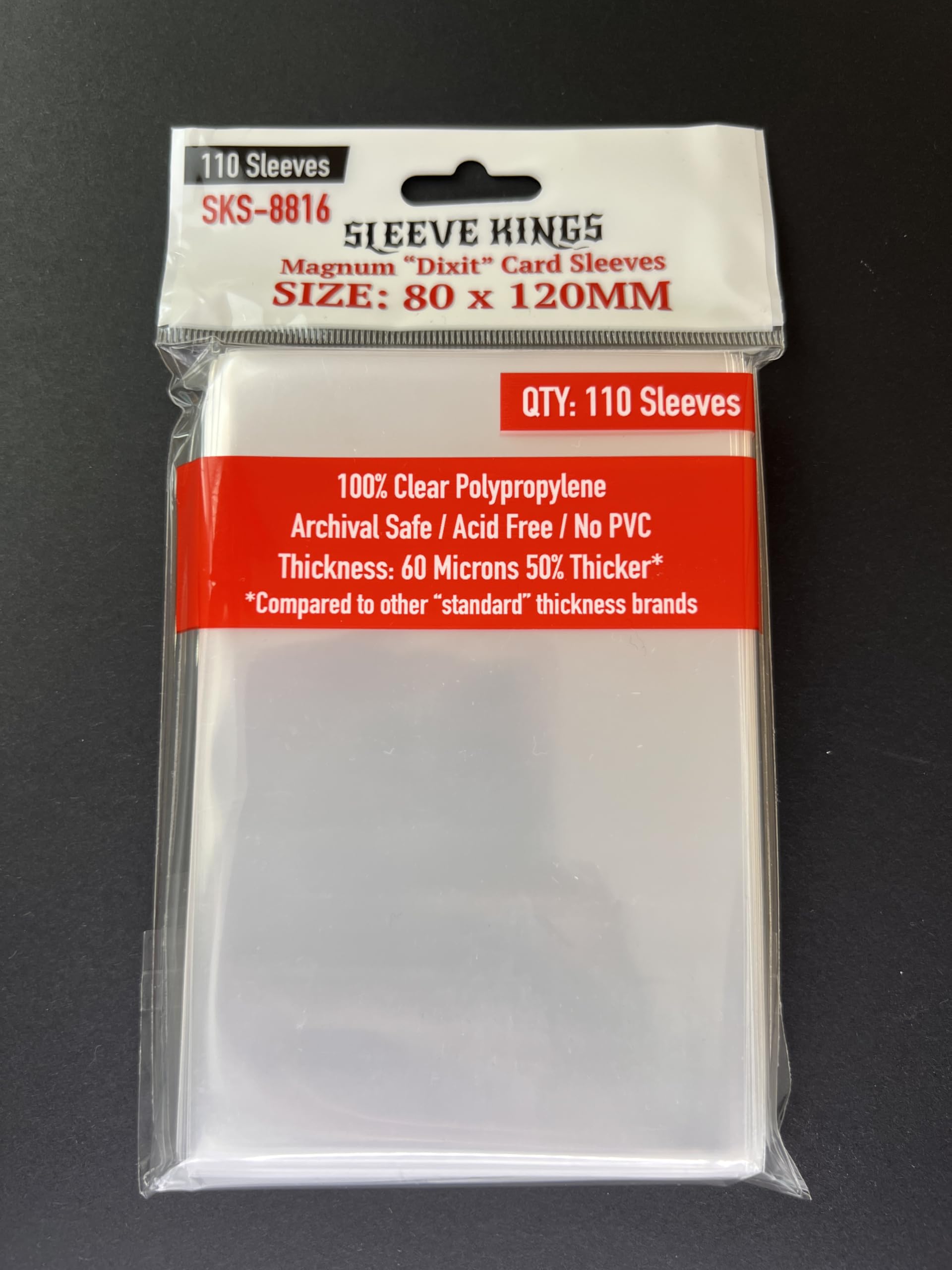 Sleeve Kings Magnum Dixit Card Sleeves (80x120mm) - 110 Pack, 60 Microns