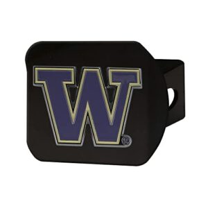 FANMATS 22838 Washington Huskies Black Metal Hitch Cover - 3D Color Emblem