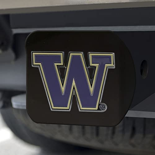 FANMATS 22838 Washington Huskies Black Metal Hitch Cover - 3D Color Emblem