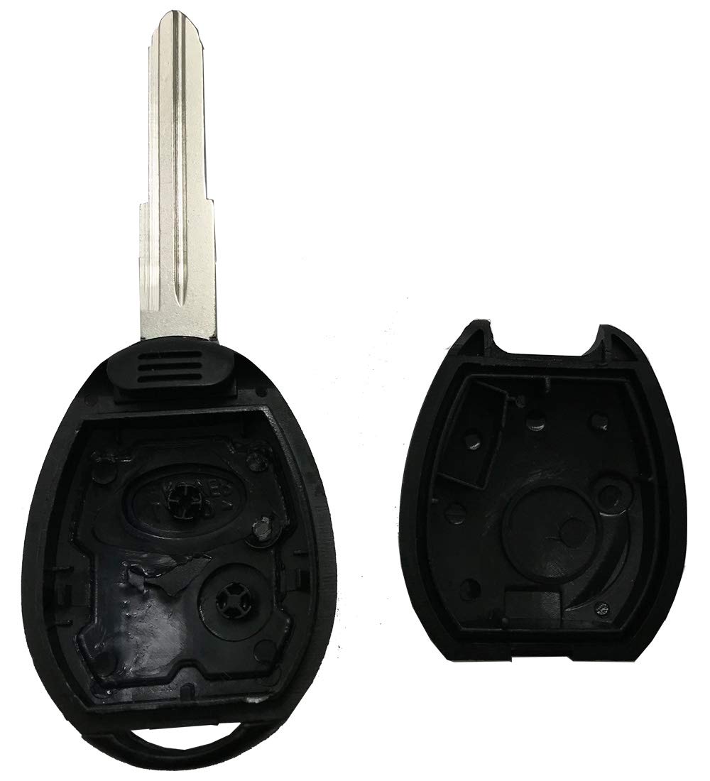 2 Pack Replacement Key Fob Shell Case Fit for Land Rover Discovery 1999-2004 Keyless Entry Remote Casing Key Cover Housing with Uncut Blade Blank (Black)