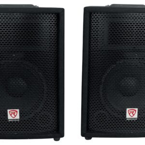 Rockville RPG2X10 Powered Bluetooth Mixer+(2) 10" Speakers+Stands+Wireless Mics