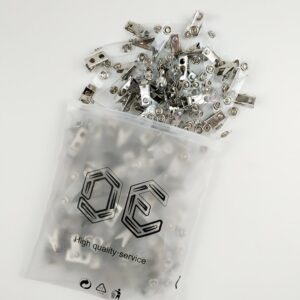 de 100pcs metal badge clips with clear pcv straps,id strap clip adapter id badge clips