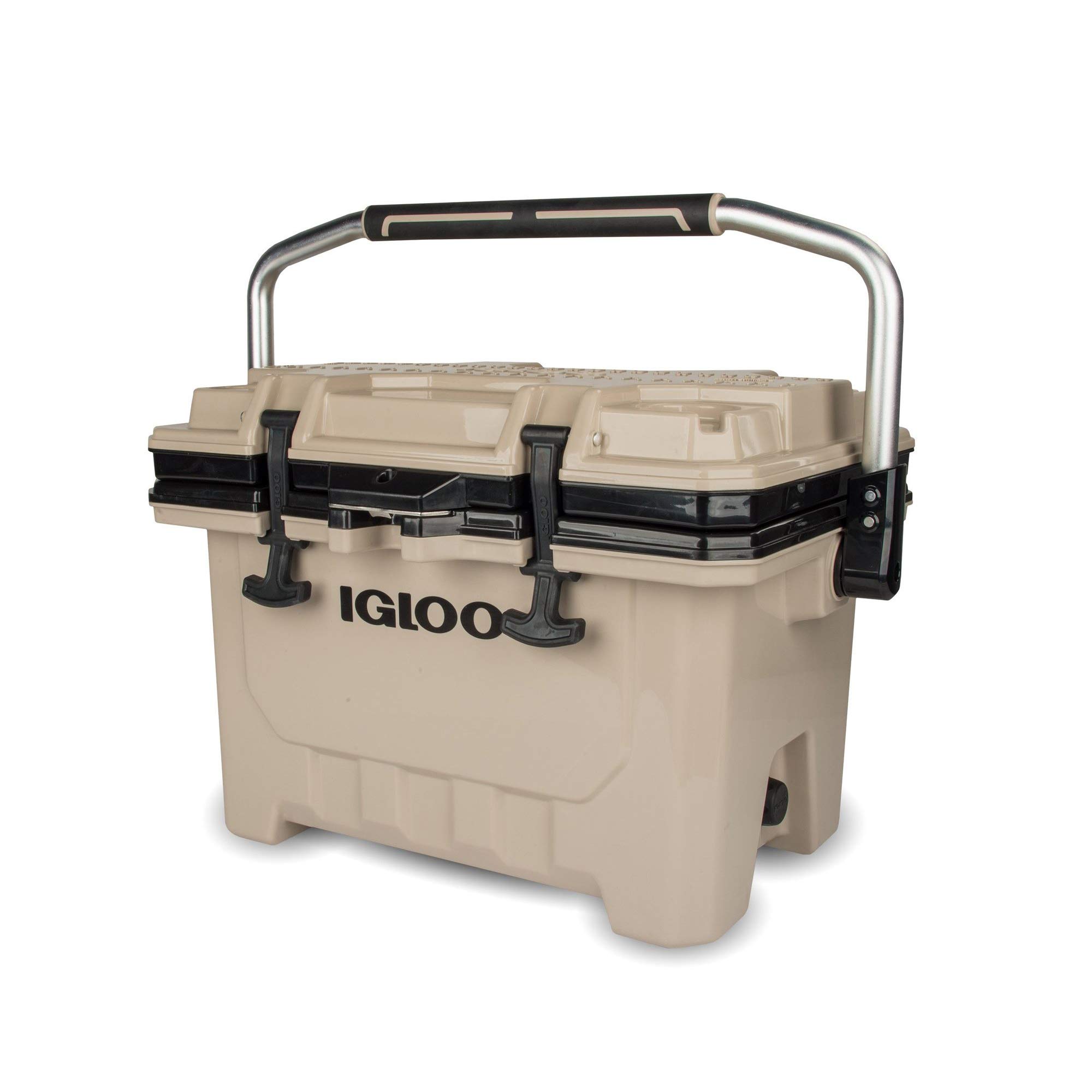 Igloo 24 qt IMX Lockable Insulated Ice Chest Injection Molded Cooler, Tan