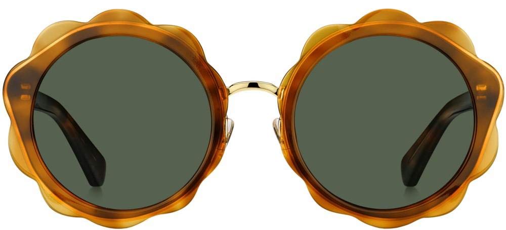 Kate Spade New York Women's Karrie/S Round Sunglasses, Brown/Green, 52mm, 22mm