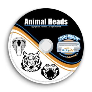 Animal Heads Clipart-Vector Clip Art-Vinyl Cutter Plotter Images-T-Shirt Design Graphics CD