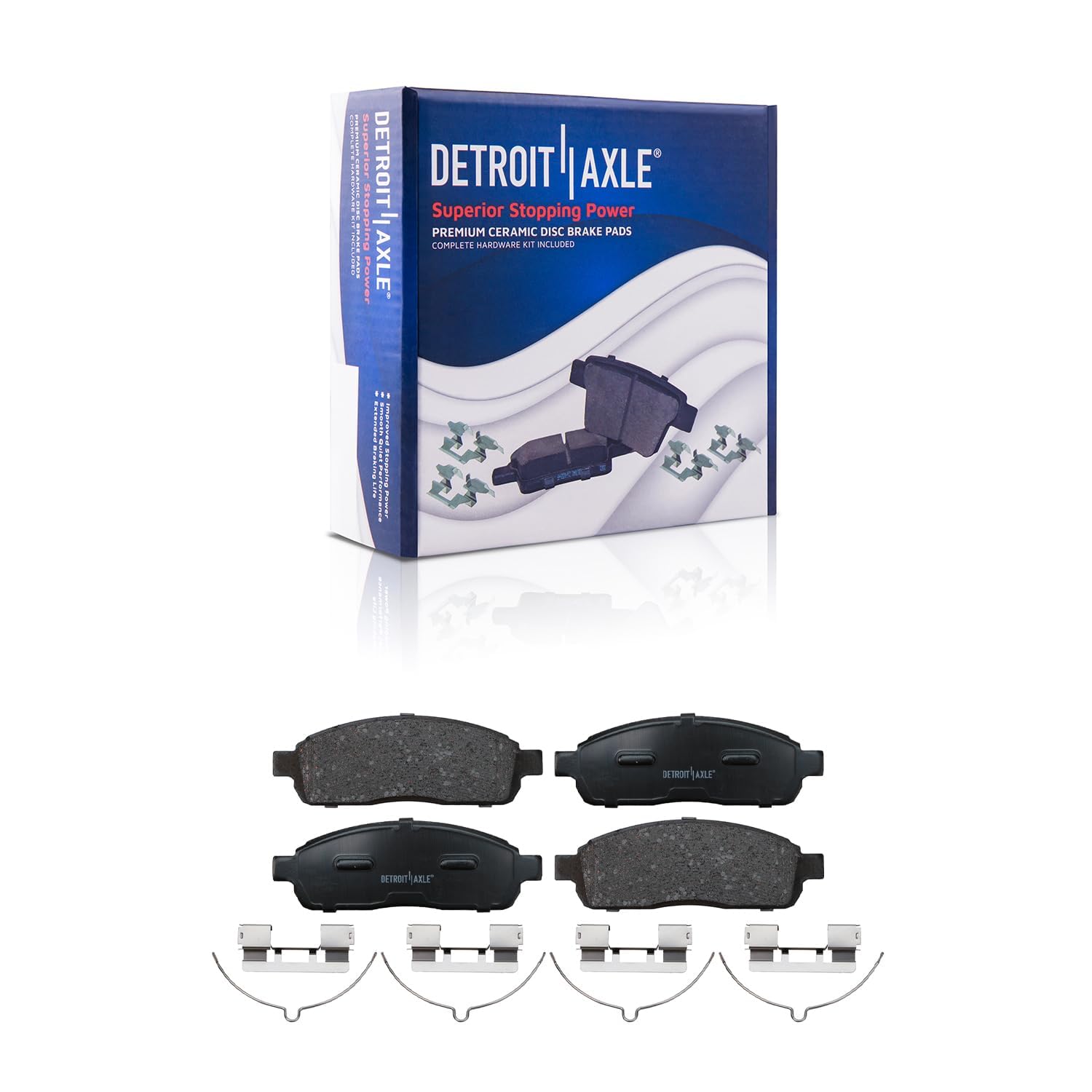 Detroit Axle - 4WD Front Brake Kit for 04-08 Ford F-150, 06-08 Lincoln Mark LT Replacement 2004 2005 2006 2007 2008 Disc Brake Rotors Ceramic Brakes Pads 6 Lugs