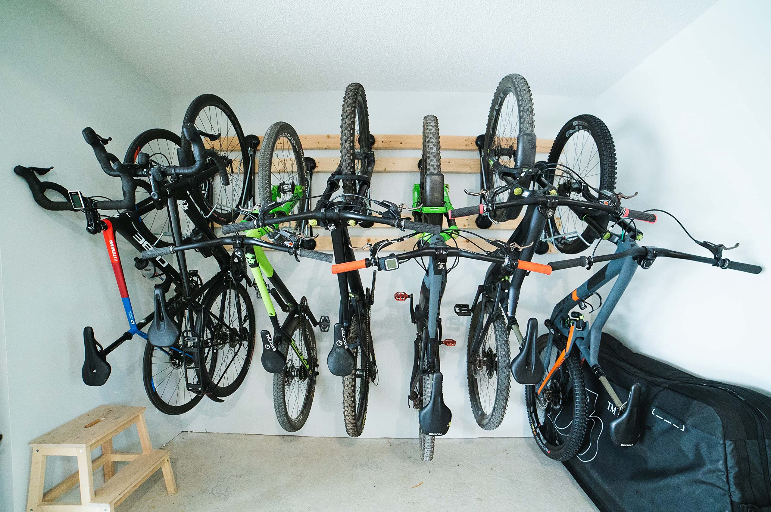 Steadyrack Bike Racks - Mountain Bike Rack - Wall Mounted Bike Rack Storage Solution for Your Home, Garage, or Bike Park