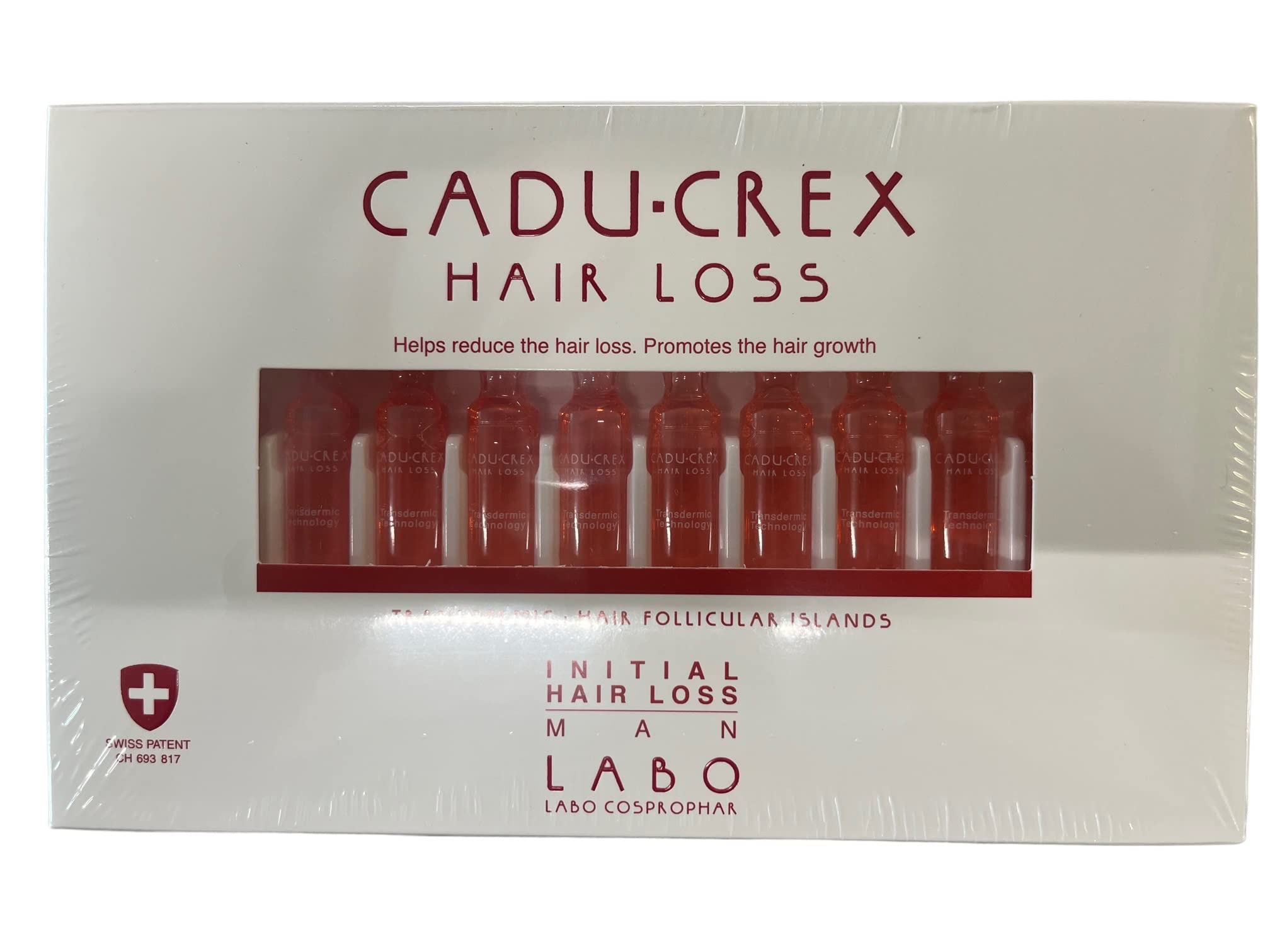 Cadu-Crex's initial hair loss treatment for men, 40 ampoules, Labo