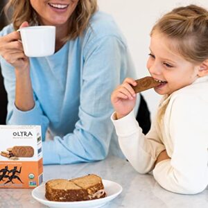 Olyra Breakfast Biscuits Cinnamon Tahini | Kids Healthy Snacks | Low Sugar, High Fiber, Plant-Based Protein | Breakfast Cookies 4 Count (Pack of 1)