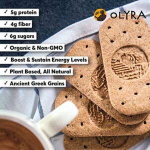 Olyra Breakfast Biscuits Cinnamon Tahini | Kids Healthy Snacks | Low Sugar, High Fiber, Plant-Based Protein | Breakfast Cookies 4 Count (Pack of 1)