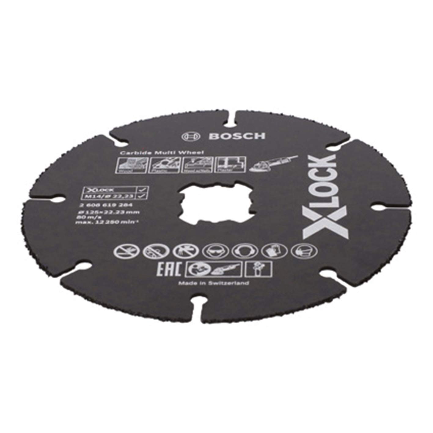 Bosch Professional 2608619284 Cutting Disc for Wood and Plastics X-Lock, Diameter 125 mm, Bore Diameter 22.23 mm, Thickness 1.6 mm