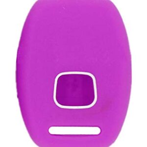 KAWIHEN Silicone Key Fob Cover Compatible with Honda Accord Accord Crosstour CR-V Civic Element Pilot OUCG8D-380H-A N5F-S0084A N5F-A05TAA (Purple)