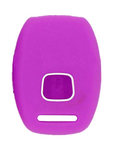 KAWIHEN Silicone Key Fob Cover Compatible with Honda Accord Accord Crosstour CR-V Civic Element Pilot OUCG8D-380H-A N5F-S0084A N5F-A05TAA (Purple)