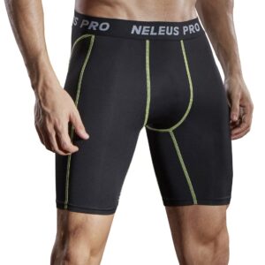 NELEUS Men's 3 Pack Compression Short,047,Black,US XL,EU 2XL