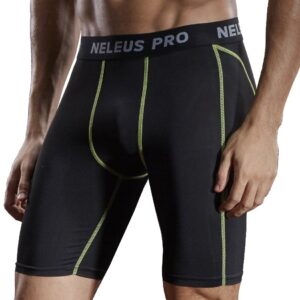 NELEUS Men's 3 Pack Compression Short,047,Black,US XL,EU 2XL