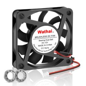 wathai 60x60x15mm 60mm 12v dual ball 2pin high speed dc exaust cooling fan