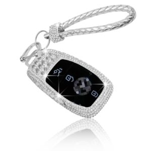 car key case key shell fob key cover key chain lady key ring with bling diamond crystals for mercedes-benz c e s m cls clk glk gl class 3-button keyless