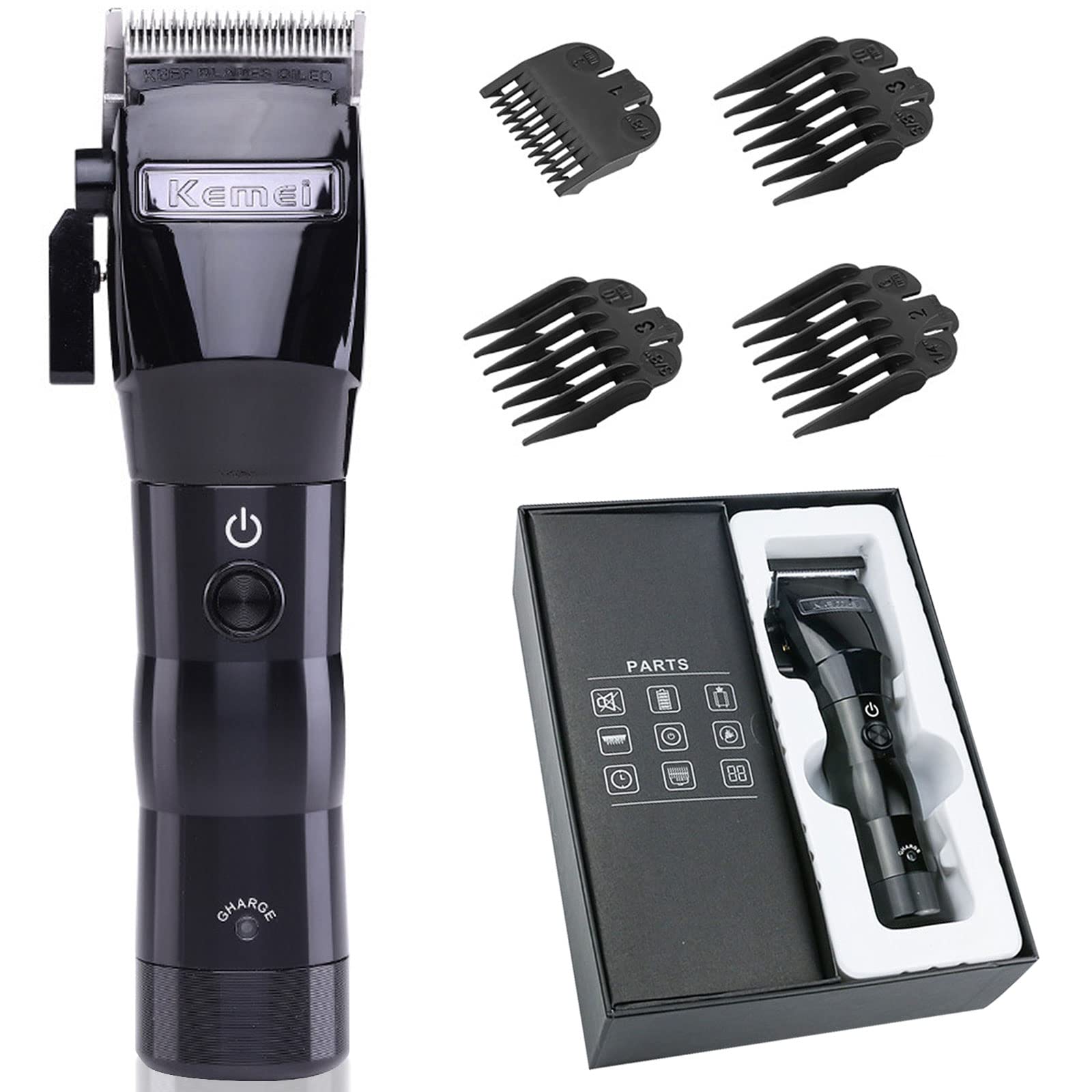 KEMEI 2850 Men's Electric Powerful Cordless Styling Tools Hair Clipper Trimmer Cutting Machine Haircut Trimming Powerful Rechargeable Professional Grooming Clippers