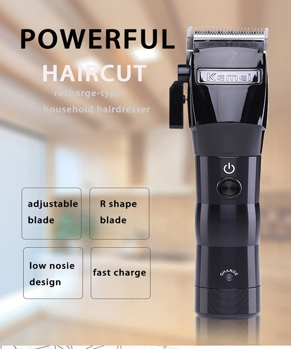 KEMEI 2850 Men's Electric Powerful Cordless Styling Tools Hair Clipper Trimmer Cutting Machine Haircut Trimming Powerful Rechargeable Professional Grooming Clippers