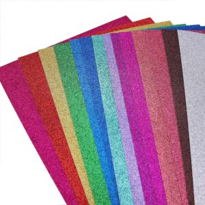 glitter cardstock paper,30 sheets, sparkle shinny craft sheets , multi color rainbow glitter cardstock, premium a4 glitter paper ,300 gsm, diy party decorations ,15 colors,one sided (pack of 2)