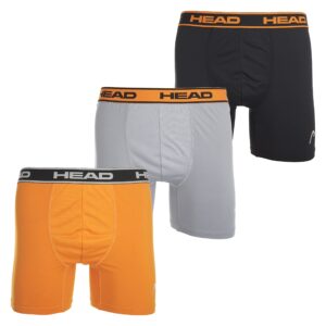 HEAD Mens Boxer Briefs -Performance or Cotton Stretch 12-Pack Tagless Medium