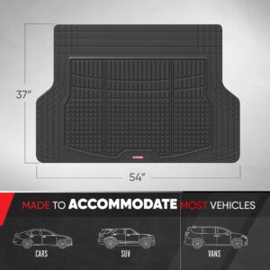 Motor Trend Premium FlexTough All-Protection Cargo Mat Liner – w/Traction Grips & Fresh Design, Heavy Duty Trimmable Trunk Liner for Car Truck SUV, Black (OF-985-BK)