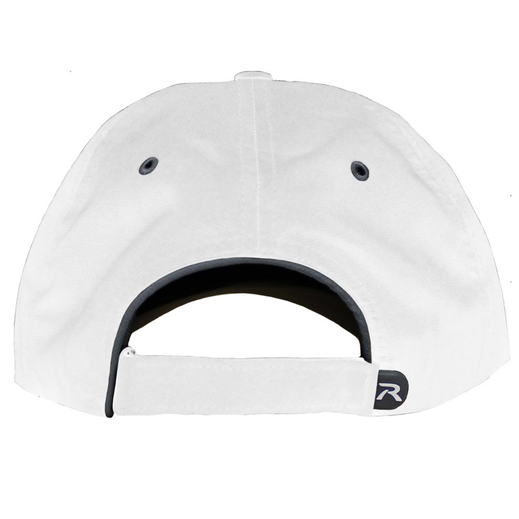 Richardson Running Cap El Salvador Embroidery City Name Polyester Hat Hook & Loop - White/Charcoal, Design Only