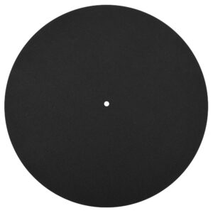 1PCS Ultra-Thin Turntable Slipmat, Anti-Static Flat Record Pad Mat for Keeping The Disc Clean, Made of Soft Material, Black