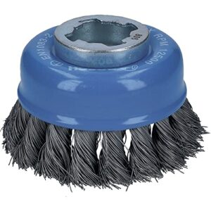 bosch professional 2608620726 knotted cup brush heavy (for metal, x-lock, diameter 75 mm, wire thickness 0.35 mm, for diameter 125 mm)
