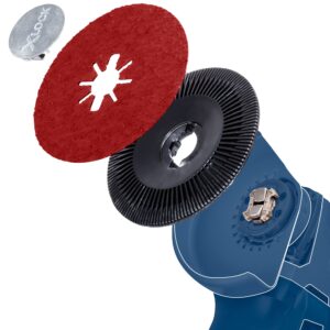 Bosch Professional Fibre Sanding Discs Expert (for Metal, X-LOCK, R444, Diameter 125 mm, Grit Size 80, Bore Diameter: 22.23 mm)