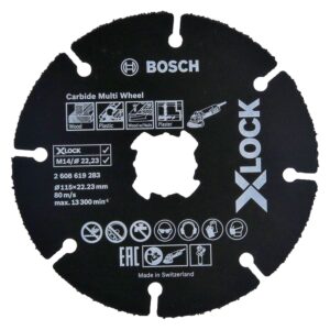 Bosch Professional 2608619283 Cutting Disc for Wood and Plastics X-Lock, Diameter 115 mm, Bore Diameter 22.23 mm, Thickness 1.6 mm