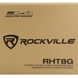 Rockville Pair Computer/Bookshelf Desktop Speaker/Studio Monitor Stands (RHT8G)