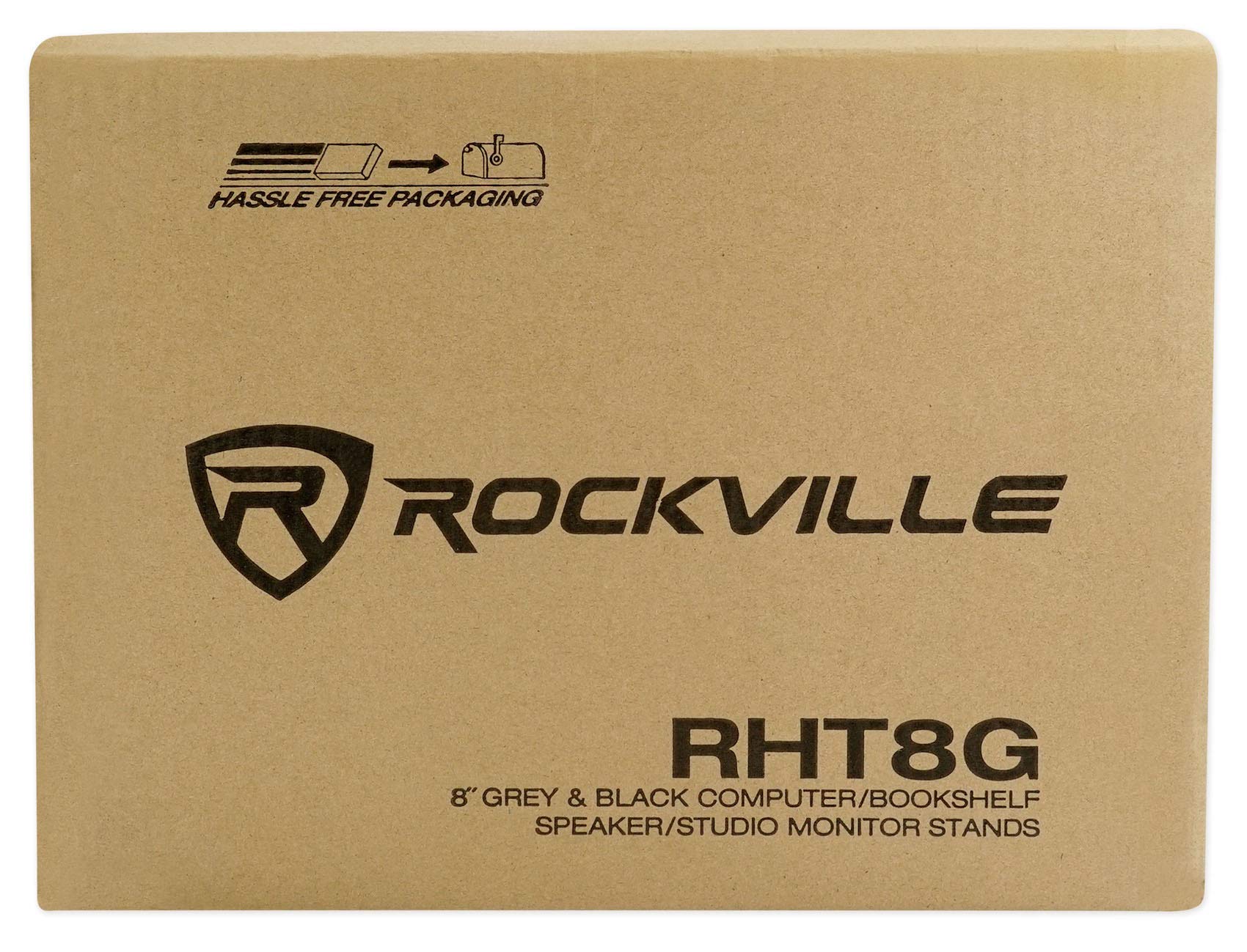 Rockville Pair Computer/Bookshelf Desktop Speaker/Studio Monitor Stands (RHT8G)