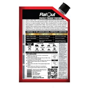 FlatOut Off Road Tire Sealant, Multi-Purpose Formula, Prevents Flat Tires, Fix a Flat Tire, Seals Leaks, Conatins Kevlar, 32 Ounce Bag, 1-Pack