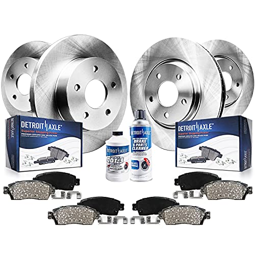 Detroit Axle - Brake Kit for 12-18 Ford Focus 2012 2013 2014 2015 2016 2017 2018 Disc Brake Rotors Ceramic Brakes Pads Replacement : 10.94'' inch Front & 10.67'' inch Rear Rotors