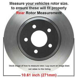 Detroit Axle - Brake Kit for 12-18 Ford Focus 2012 2013 2014 2015 2016 2017 2018 Disc Brake Rotors Ceramic Brakes Pads Replacement : 10.94'' inch Front & 10.67'' inch Rear Rotors